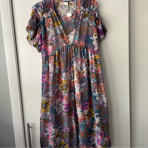 Anthropologie Akemi + Kin Multicolor Valencia Floral‎ Dress oversized - Picture 3 of 9